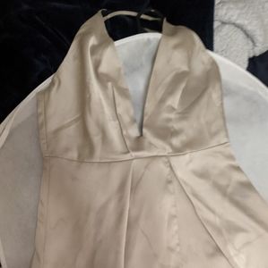 ASOS silver silk dress